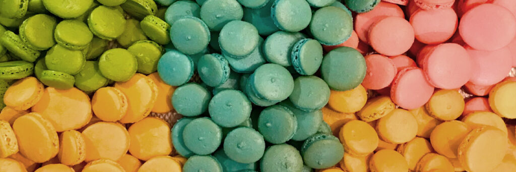 Colorful Macrons with bumps, handmade by Artisan Sweets Bakery in Bixby, Oklahoma.